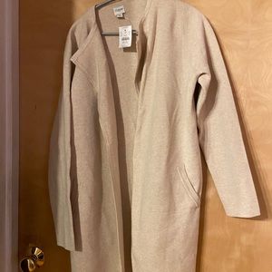J Crew buttonless coat size M